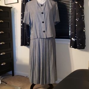 Susan Bristol Petite Gingham Skirt Set